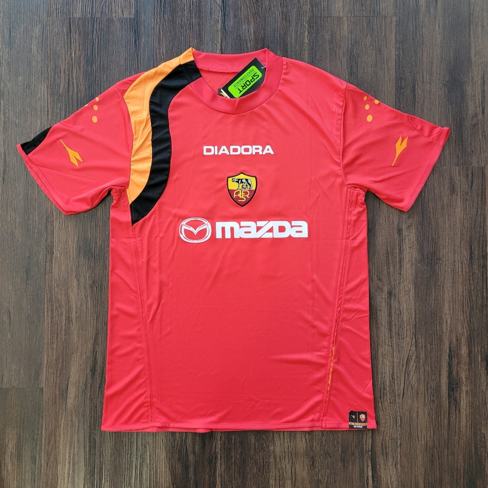 Francesco Totti AS Roma Soccer Team New Men's Retro Diadora Soccer Jersey